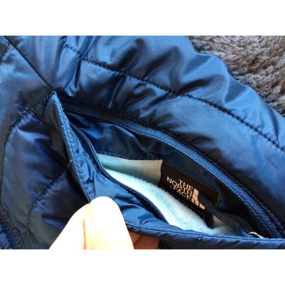 The North Face Full Zip Reversible Mossbud Swirl Fleece Jacket Blue Large 14/16 - Picture 6 of 12